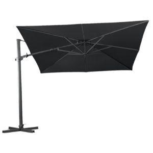 Regis Umbrella 3m Square Charcoal Ridge
