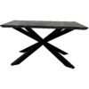 Nero 150cmx90cm Faux Black Marble Stone Dining Table - Image 6