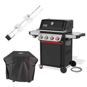 Weber Spirit E-435B 4 Burner Gas Barbecue Black (LPG) Bundle