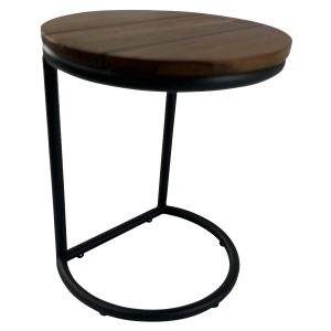 Sveta 43cm Round Timber Top Drinks Table