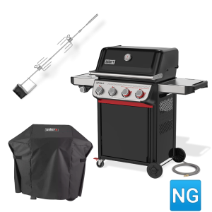 Weber Spirit E-435B 4 Burner Gas Barbecue Black (Natural Gas)-Bundle