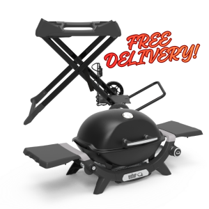 Baby Q Premium (Q1200N) Midnight Black LPG with Portable Cart