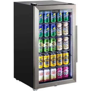 Schmick Outdoor Triple Glazed Alfresco Bar Fridge With Led Strip Lights, Lock and LOW E Glass Left Hinge