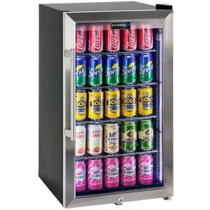 Schmick Outdoor Triple Glazed Alfresco Bar Fridge With Led Strip Lights, Lock and LOW E Glass
