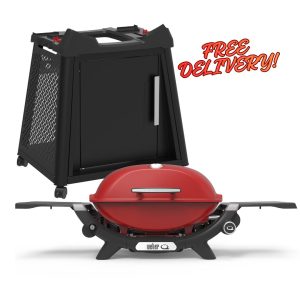 Q Premium (Q2200N) Flame Red LPG with Premium Cart