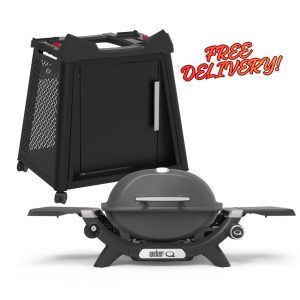 Baby Q Premium (Q1200N) Charcoal Grey LPG with Premium Cart