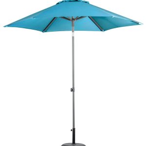 Harbord 250cm Hexagonal Turquiose Polyester Pushup Umbrella