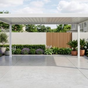 Solaire 3 x 5 metre Alum Louvre Roof Gazebo- White