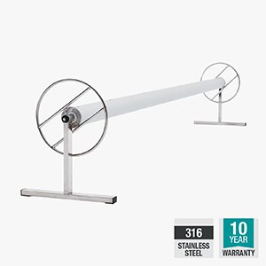 Stainless Steel Pool Roller (standard height) suits up to 4.6m wide blankets